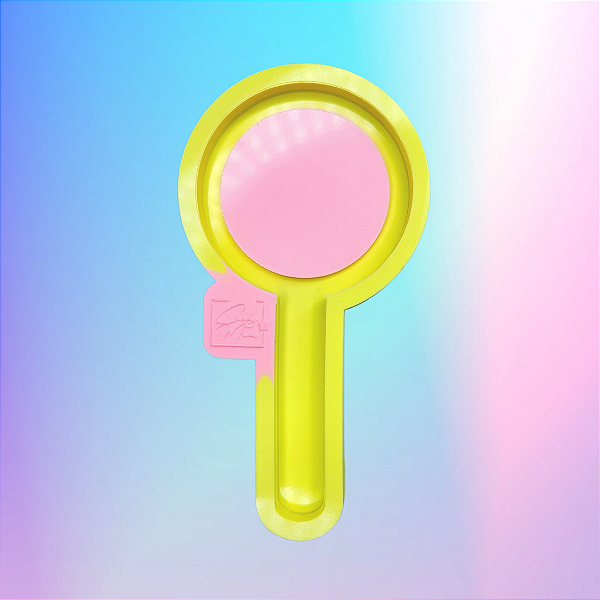 Molde de Silicone Espelho de Mão Circulo Pequeno 14cm