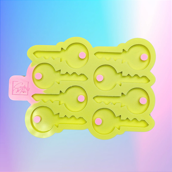 Molde de Silicone Chave 5cm - 8 Cavidades