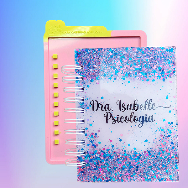 Molde de Silicone Capa Caderno A6 Wire-o 10 furos