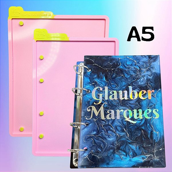 Molde de Silicone Selecione Capa ou Contracapa Fichário A5