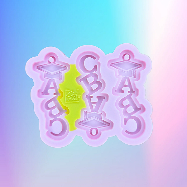 Molde de Silicone ABC 3D - 3 Cavidades 6,5cm