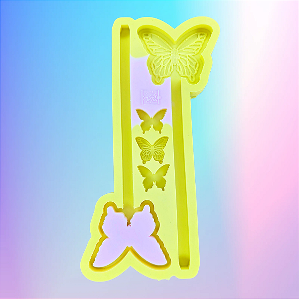 Molde de Silicone Caneta Borboletas Super Slim
