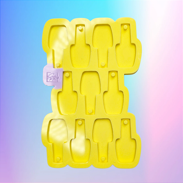 Molde de Silicone Esmalte SEM Gravação 3,5cm - 11 cavidades