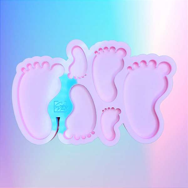 Molde de Silicone Pé - Pézinhos 3 Tamanhos