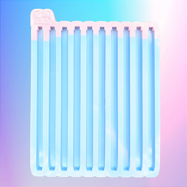 BAZAR - Molde de Silicone Canetas Lisas 10 Cavidades - Super Slim