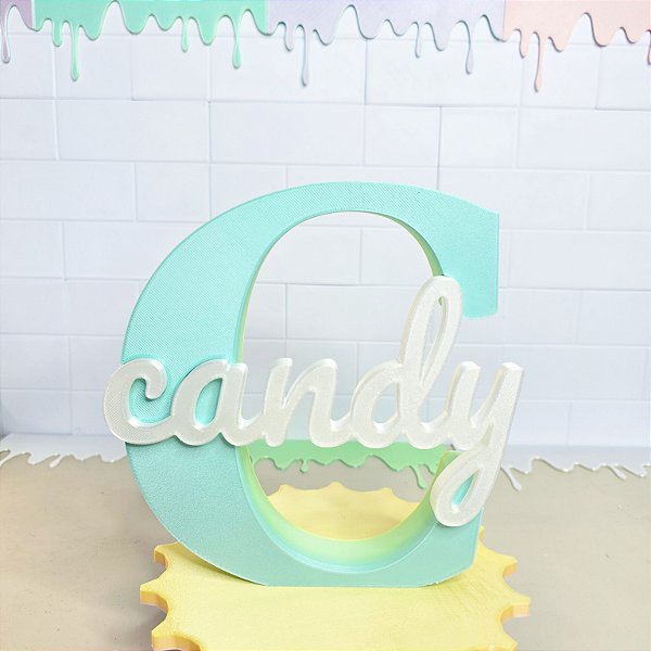 Letra inicial e Nome PERSONALIZADO - em 3D