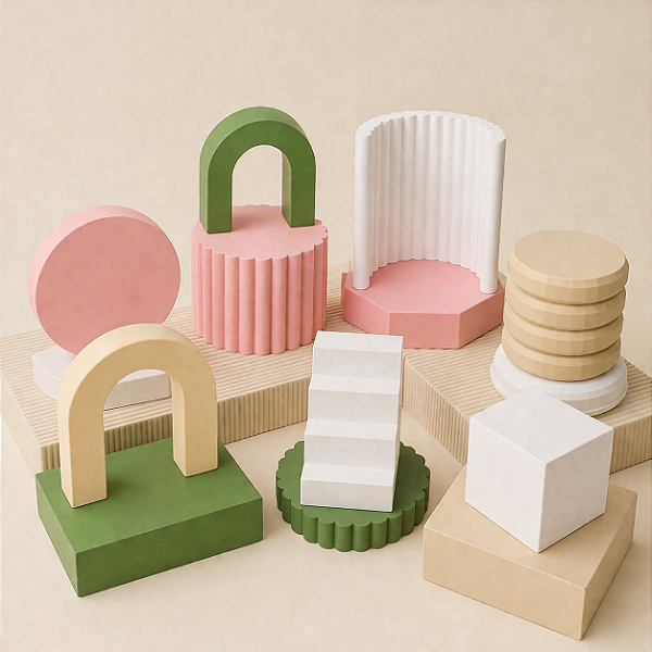 Cenário para fotografia aniversário decoração Expositores cubos impressão 3d props