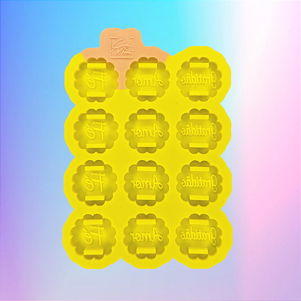 Molde de Silicone Passante Modelo II - Gratidão - Amor - Fé