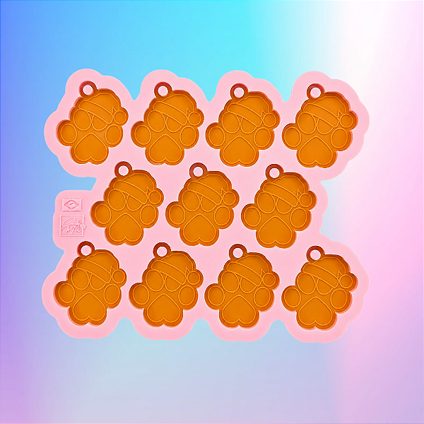 Molde de Silicone Mini Pata Natal Modelo I 3cm