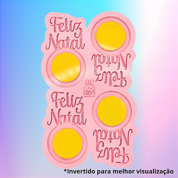 Molde de Silicone Porta Guardanapo 4 Cavidades Modelo Feliz Natal