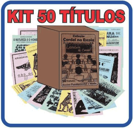 Kit livretos de cordel (ensino fundamental e médio) 50 títulos