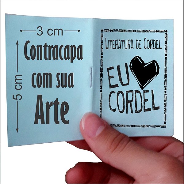 Mini Folhetos de Cordel com contracapa Personalizavel 100 Unidades