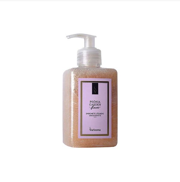SABONETE LIQ. DESOD. PET 300ML PEONIA GARDEN FLOWER - VIA AROMA