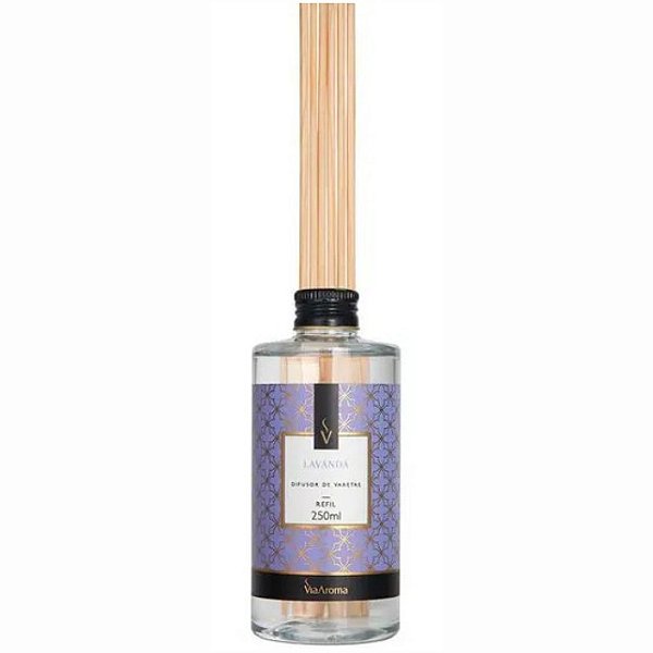 REFIL 250ML DIF. DE VARETAS CLASSICA LAVANDA - VIA AROMA