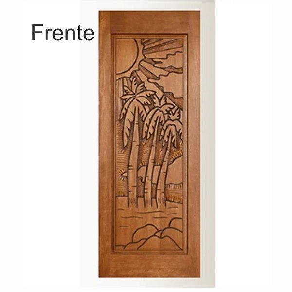 PORTA MAD CEDRO ENTALHADA REF 235 80CM - NEPASI