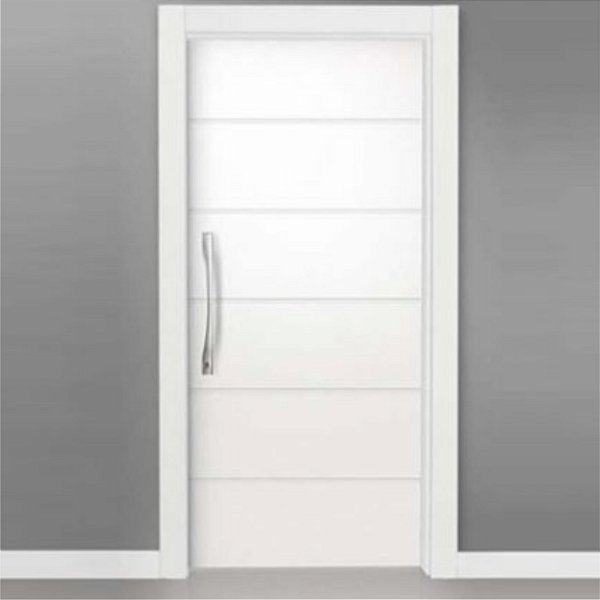 PORTA HDF FUNDO BRANCO FRISADA 60CM - CURITIBA