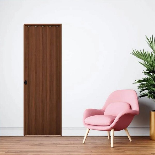 PORTA SANFONADA. 70CM X 2.10M - MOGNO - 1