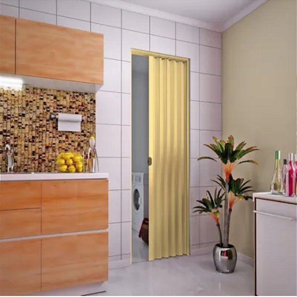 PORTA SANFONADA. 90CM X 2.10M - NATURAL - 1