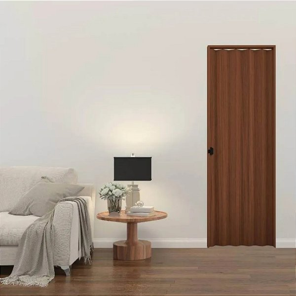 PORTA SANFONADA. 90CM X 2.10M - MOGNO - 1