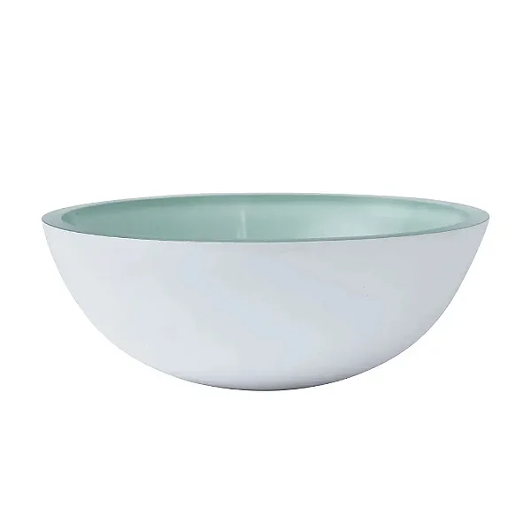 CUBA VIDRO REDONDA 35CM BRANCO - VILDREX