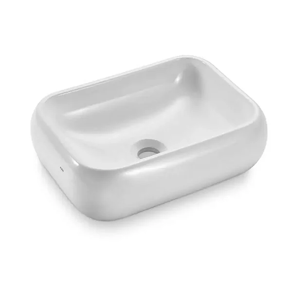 CUBA VIDRO RETANGULAR 41X31 BRANCO - VILDREX