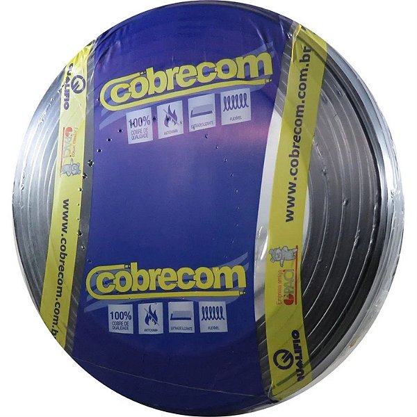 ROLO CABO FLEXICOM 1 X 04,0 MM PRETO 100M - COBRECOM