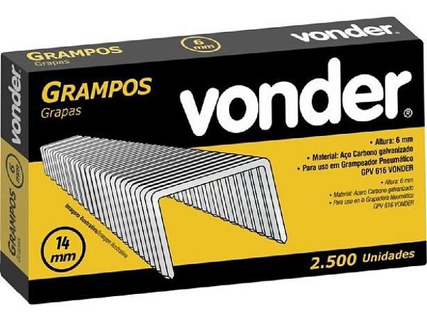 GRAMPO 14MM GPV-14 CX C/ 2500 VONDER