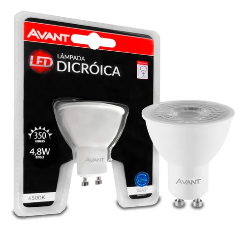 LAMPADA LED DICROICA GU10- BR 6500K 4W - AVANT