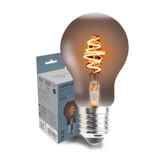 LAMPADA LED RETRO BLACK A60 AMB2200K 5W - AVANT