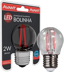 LAMPADA LED BOLINHA VERMELHA - AVANT