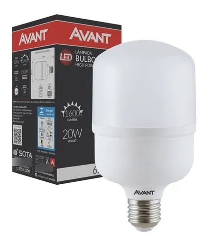 LAMPADA LED ALTA POTENCIA BR6500K 20W - AVANT