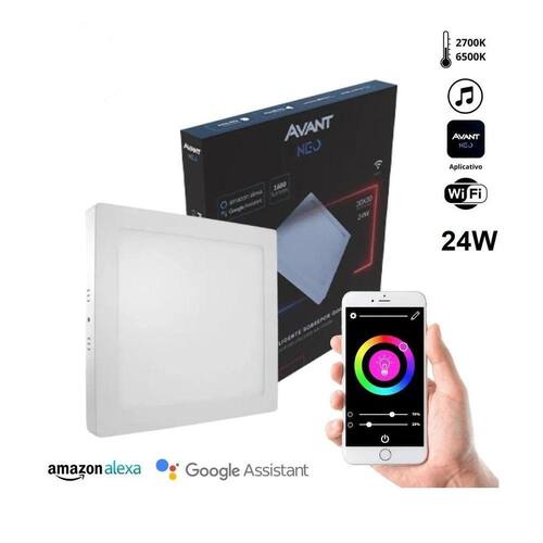 PAINEL LED NEO SOBREPOR QUAD 30CM 24W - AVANT