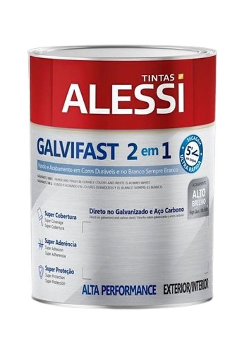 ALESSI GALVIFAST 2 EM 1 BRILHO CINZA MEDIO 5 0,9L