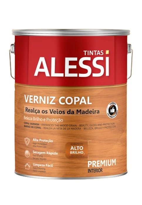 ALESSI VERNIZ COPAL BRILHANTE 0,9L