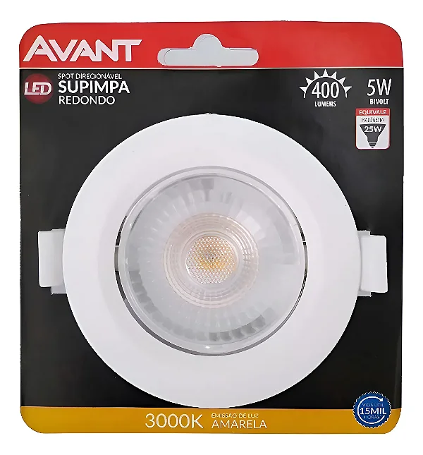 SPOT LED SUPIMPA RED. 5W 3000K - AVANT
