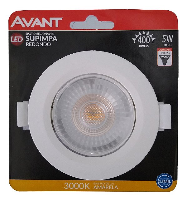SPOT LED SUPIMPA RED. 5W 3000K - AVANT