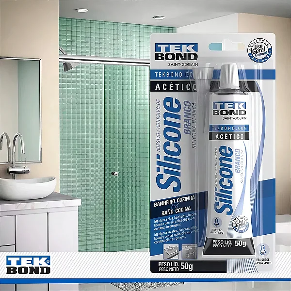 SILICONE ACETICO 50G BRANCO - TEKBOND