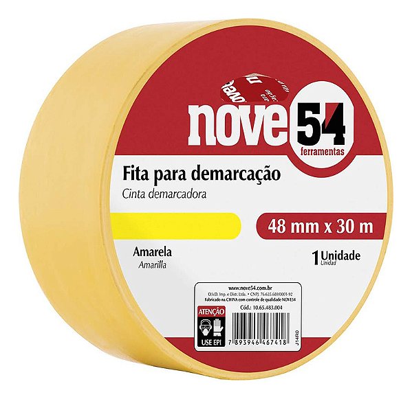 FITA DEMARCACAO AM ADESIVA 48MMX30M - NOVE54