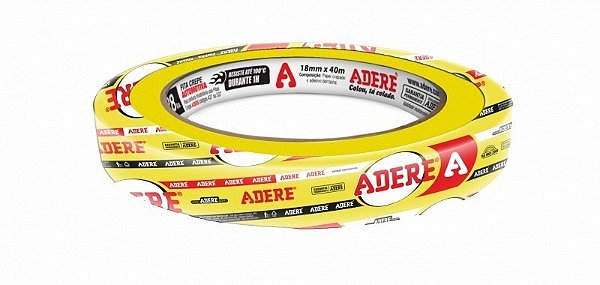 FITA CREPE AUTOM. AMARELA 18 MM X 40 MT - ADERE