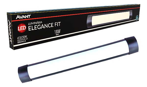 LUMINARIA LED ELEGANCE FIT 18W BR6500K PRETA - AVANT