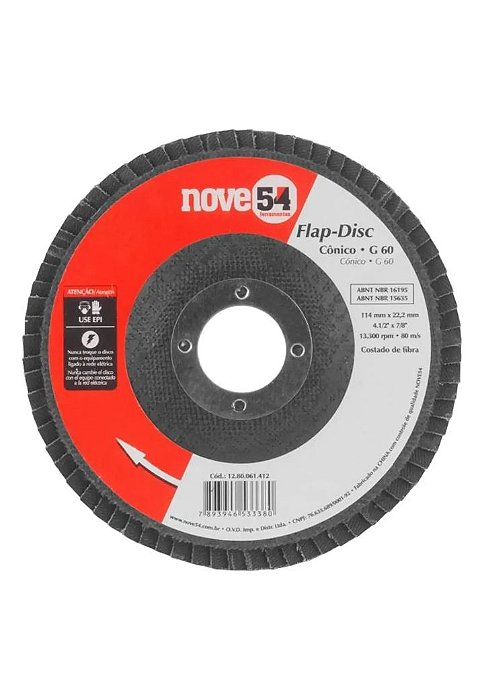 DISCO FLAP CONICO 4.1/2  G60 - NOVE 54