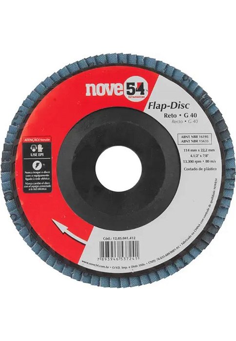 DISCO FLAP RETO 4.1/2 G40 - NOVE54