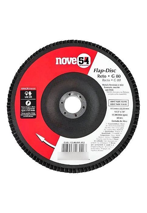DISCO FLAP RETO 4.1/2 G80 - NOVE54