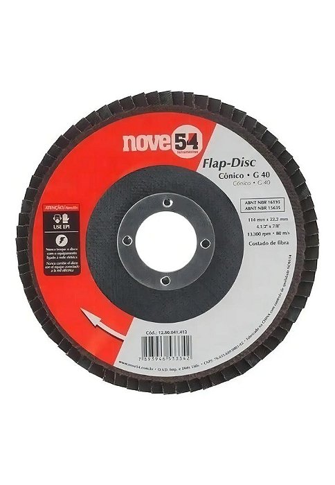 DISCO FLAP CONICO 4.1/2  G40 - NOVE 54