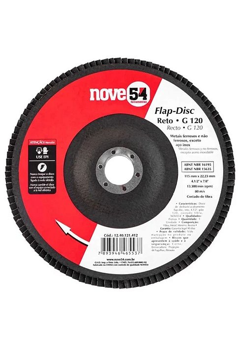 DISCO FLAP RETO 4.1/2 G120 - NOVE54
