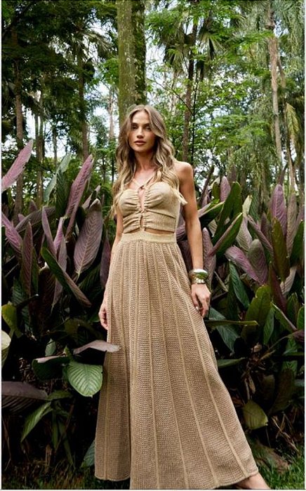 VESTIDO TRICOT DOURADO TUFI DUEK