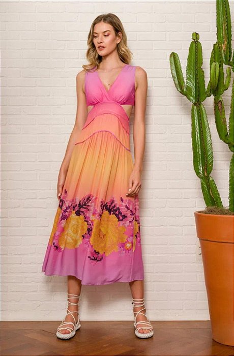 VESTIDO LONGO MALU TAMANHO P CECÍLIA PRADO