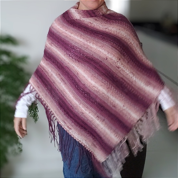 Poncho de tricô Rosiene