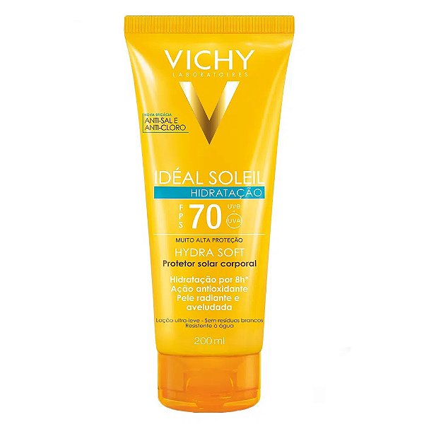 Protetor Solar Vichy - Idéal Soleil Hydrasoft FPS70 - 200ml
