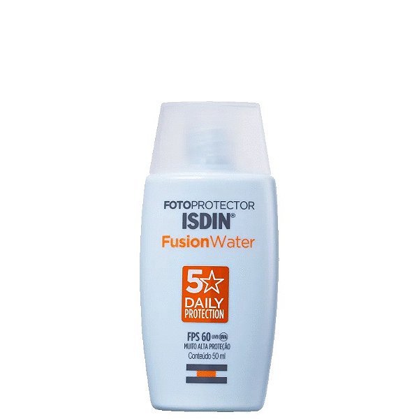 ISDIN Fotoprotector Fusion Water 5 Stars FPS 60 - Cosméticos, Skin Care e  Maquiagem | Salute Dermatológicos